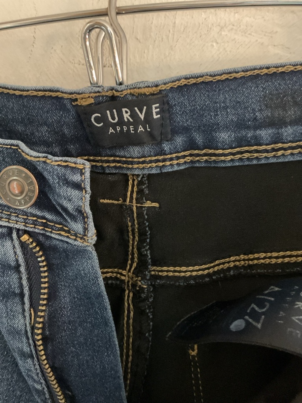 Curve Appeal Essential High Rise Skinny Jeans Size 4 Dark Wash - Picture 6 of 7